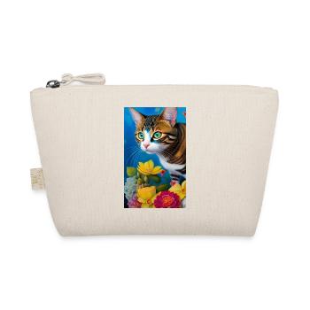 Cute domestic short haired cat - Organic Pouch - nature - Front
