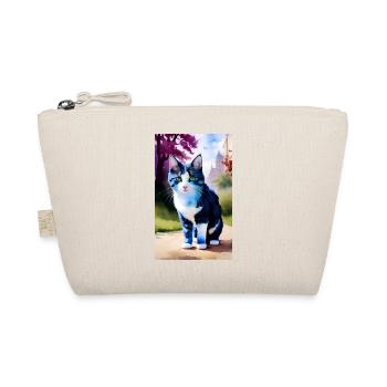 Domestic short haired cat looks at you - Organic Pouch - nature - Front