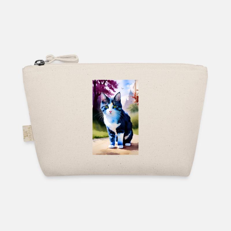 Häusliche kurzhaarige Katze sieht dich an Bio-Täschchen