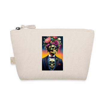 ARTWORK Flower Skull - Organic Pouch - nature - Front