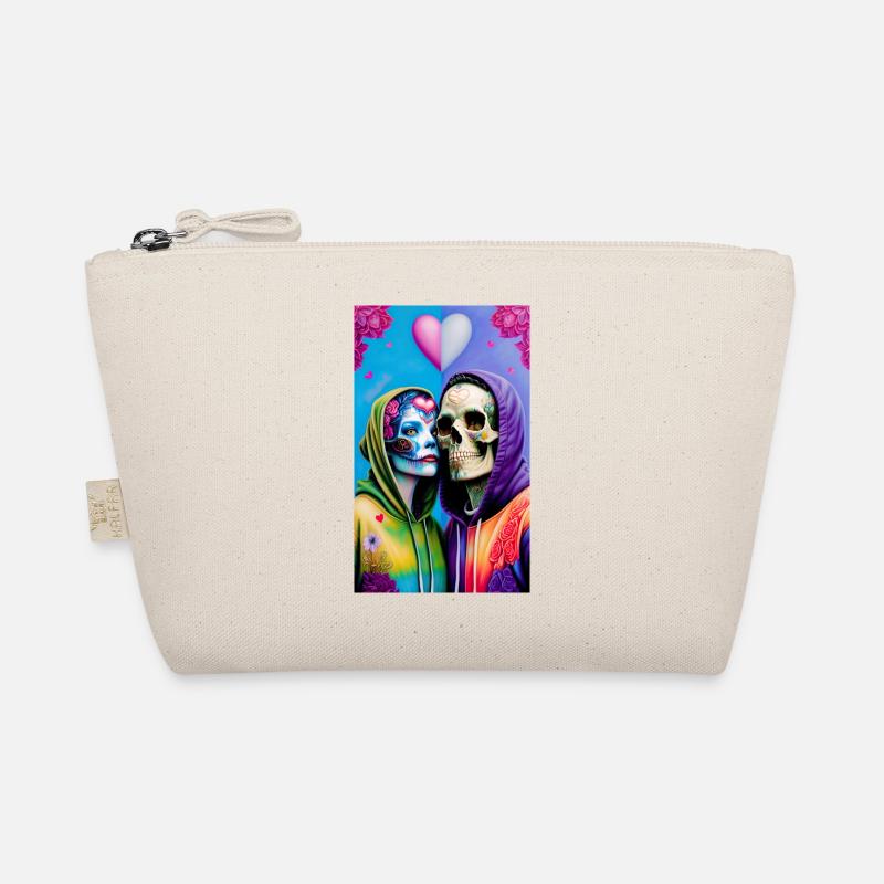 ARTWORK Love Skull - Bio-Täschchen - Natur