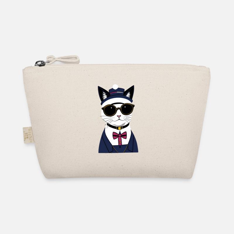 Coole Katze mit Brille Bio-Täschchen