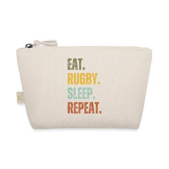 EAT RUGBY SLEEP REPEAT - Organic Pouch - nature - Front