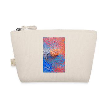 Vibrant 3D Pattern with Colorful Brick Like Blocks - Organic Pouch - nature - Front