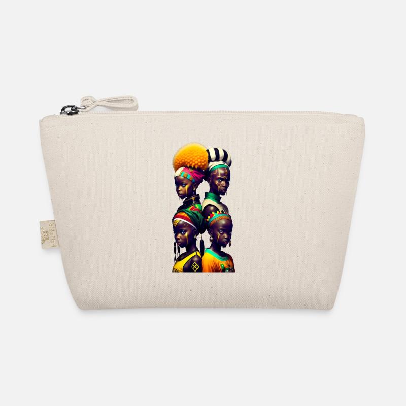 African faces - Organic Pouch - nature