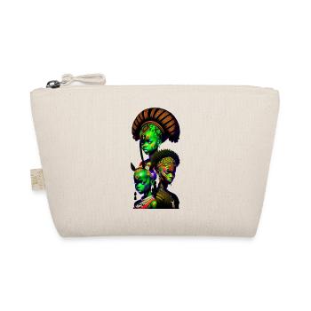 painted african faces - Organic Pouch - nature - Front