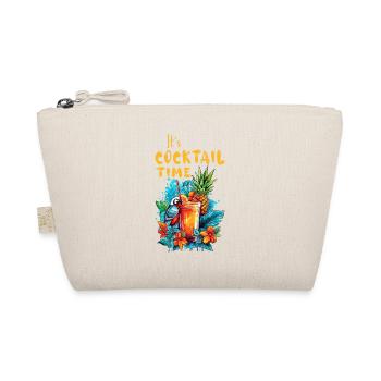 Cocktail Summer Pineapple Macaw Parrot Flower Holiday - Organic Pouch - nature - Front