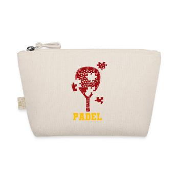 Padel Paddel Schläger Tennis Sport I Geschenk - Bio-Täschchen - Natur - Vorne