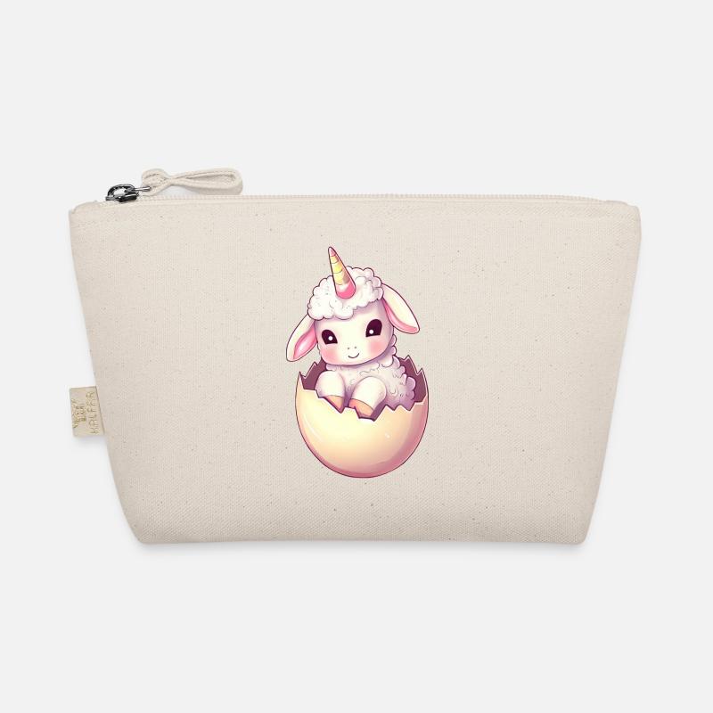Sheep with unicorn in eggshell Imaginative Organic Pouch