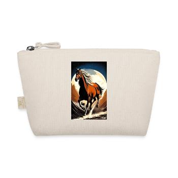 Horse | Horseback riding | Animal | Mount | Colorful - Organic Pouch - nature - Front