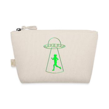 Ufo und Joggerin - Bio-Täschchen - Natur - Vorne