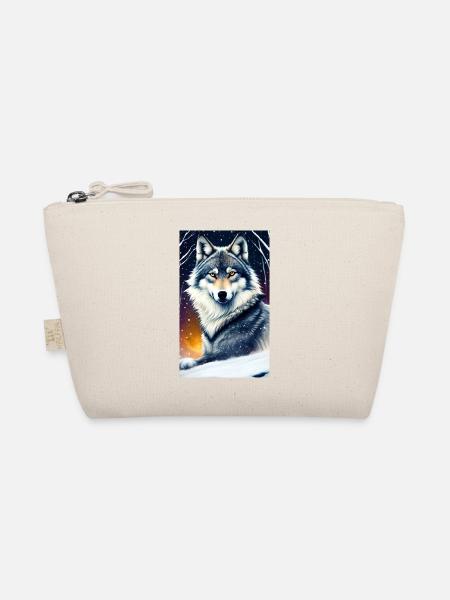 Wolf | Predator | Dog | Mystical - Organic Pouch - nature - Front