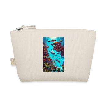 Gift, Gift Idea, Shark, Predatory Fish, Great White Shark - Organic Pouch - nature - Front