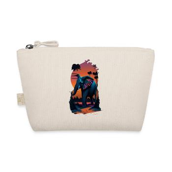 Eléphant, rue à Miami, couleurs vives, - Trousse biologique - nature - Devant