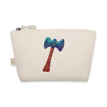 Cool Viking axe decorated with runes - Organic Pouch - nature - Front