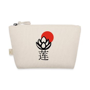 Schwarzer Lotus und Rote Sonne - Bio-Täschchen - Natur - Vorne