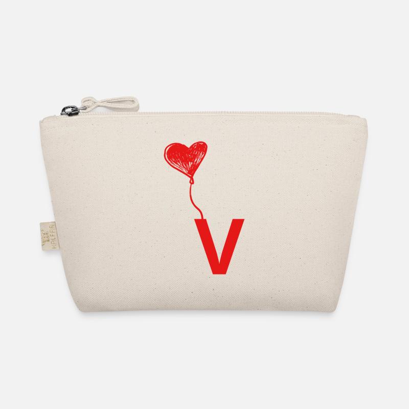 Letter v heart Organic Pouch