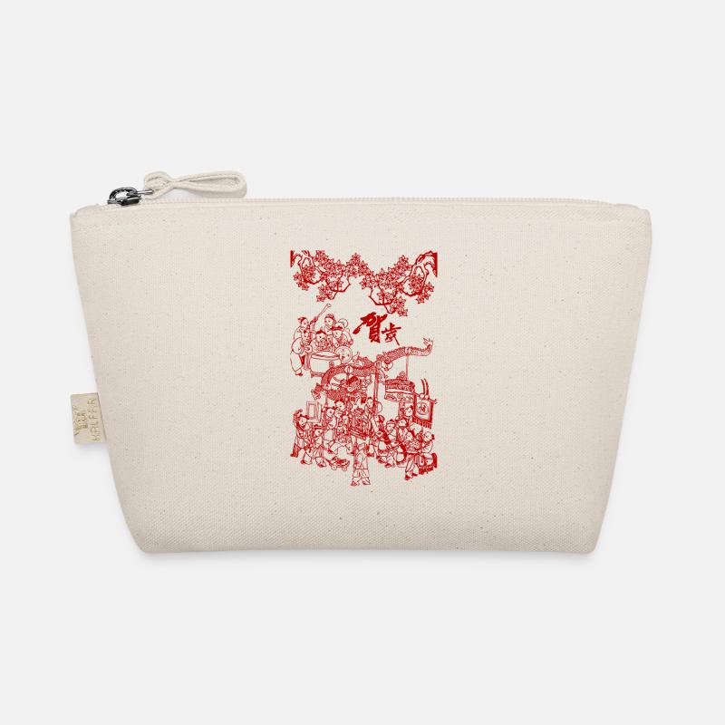 Folklore Chinese Graphic Organic Pouch
