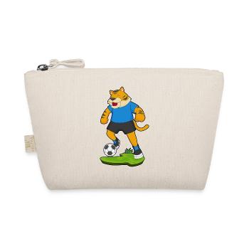 Tiger Soccer Player Soccer - Organic Pouch - nature - Front