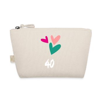 40. 40 YEARS. 40th ANNIVERSARY. BIRTHDAY 40 YEARS. - Organic Pouch - nature - Front