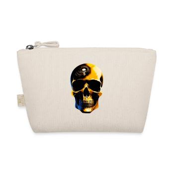 Goldener Totenkopf mit Schlange - Bio-Täschchen - Natur - Vorne