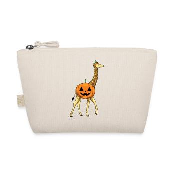 Giraffe Halloween Kürbis - Bio-Täschchen - Natur - Vorne