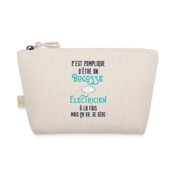 C'est compliqué d'être Bogosse et Électricien - Trousse biologique - nature - Devant