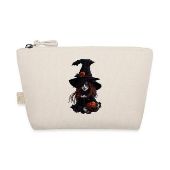 Halloween witch with pumpkins - Organic Pouch - nature - Front