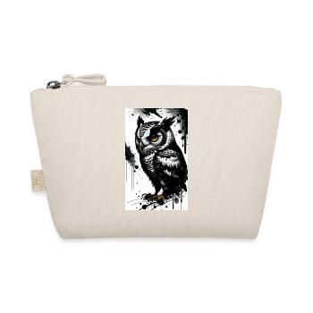 Mystical Owl of the Night - Unique Animal Design - Organic Pouch - nature - Front