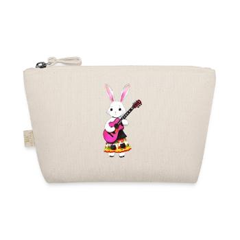 Mignon lapin romantique avec guitare - Trousse biologique - nature - Devant