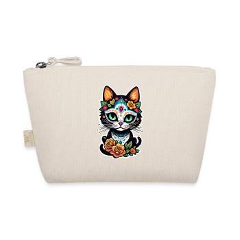 Katze Mexiko - Dia de los Muertos - Bio-Täschchen - Natur - Vorne