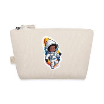 Niedlicher Astronauten-Charakter für Kinder - Bio-Täschchen - Natur - Vorne
