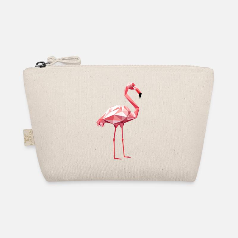 Flamingo im Geometrischen Stil - Bio-Täschchen - Natur