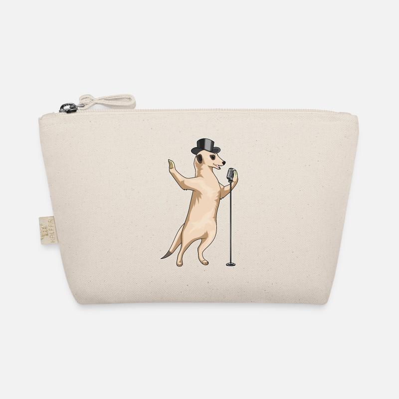 Erdmännchen Sänger Mikrofon Musik Bio-Täschchen