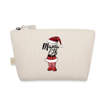 Mama Elf – Funny Christmas Design - Organic Pouch - nature - Front