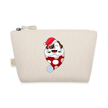 Dog Christmas Christmas Sock - Organic Pouch - nature - Front