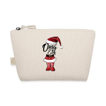 Oma Elf – Lustiges Weihnachtsdesign - Bio-Täschchen - Natur - Vorne