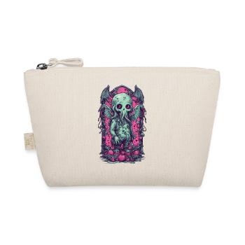 Kawaii Cthulhu Goth Monster Halloween Design - Organic Pouch - nature - Front
