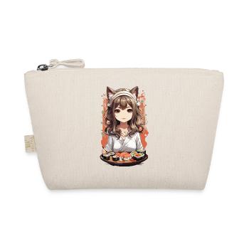 Kawaii Anime Chats Fille Sushi Design - Trousse biologique - nature - Devant