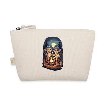 Halloween Camping Vampire Kids Cartoon - Organic Pouch - nature - Front