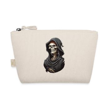 Funny Cartoon Grim Reaper Halloween Skeleton - Organic Pouch - nature - Front