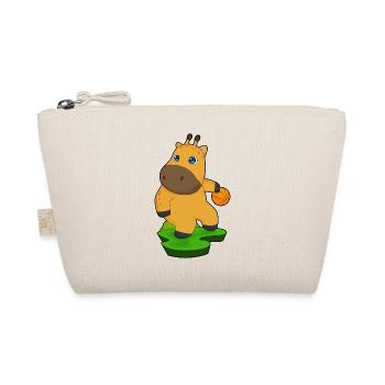 Giraffe Basketballspieler Basketball - Bio-Täschchen - Natur - Vorne