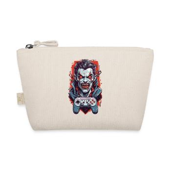 Retro Vampire Ghoul Halloween Gamer Design - Organic Pouch - nature - Front