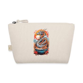 Ramen Dragon Ukiyo-e Otaku Manga Design - Organic Pouch - nature - Front