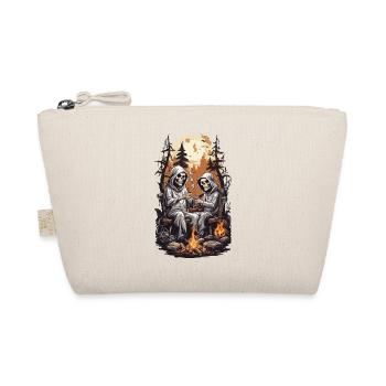 Funny Skeletons Cricket Halloween Party - Organic Pouch - nature - Front