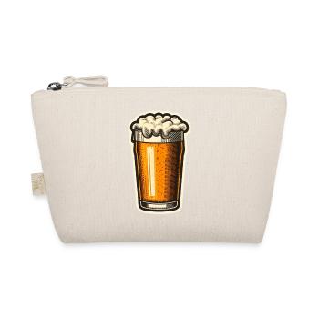 Bierglas Vintage Illustration - Bio-Täschchen - Natur - Vorne