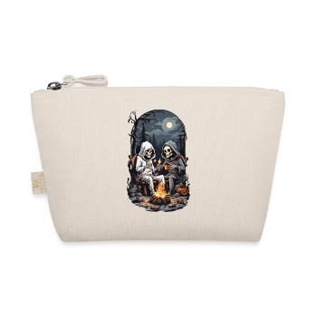 Halloween Camping Skeleton Campfire Design - Organic Pouch - nature - Front