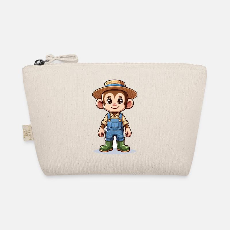 Cute Monkey Farmer Organic Pouch