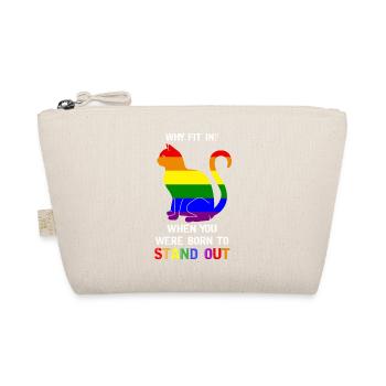 Drapeau arc-en-ciel LGBT Pride né pour se démarquer chat - Trousse biologique - nature - Devant