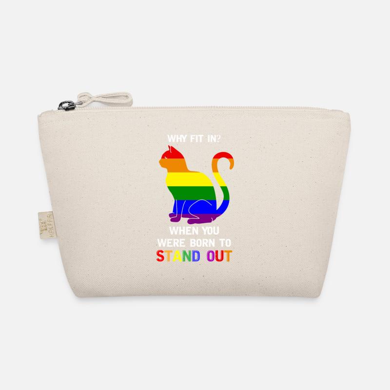 Drapeau arc-en-ciel LGBT Pride né pour se démarquer chat Trousse biologique